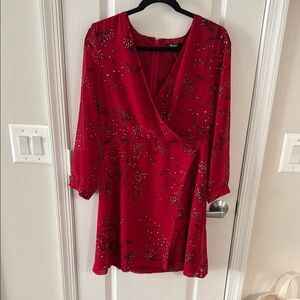 Madewell Red Floral Dress